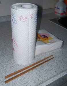 paper towels & chopsticks