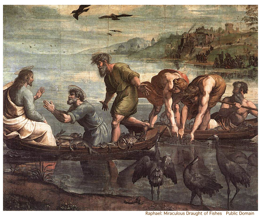 Raphael_Miraculous_Draught_of_Fishes_(1515) public domain