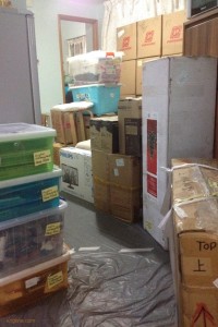 Just about every space in our tiny HK apartment now has boxes from our small (but much bigger) apartment in China. We gave away a lot in Xiamen, but I'm sure we'll give away even more now.